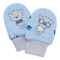 Esito Kojenecké rukavice Teddy bears 0/3m modré