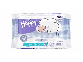 Bella Happy dětský vlhčený toaletní papír Sensitive - 42 ks