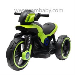Baby Mix Dětská elektrická motorka POLICE zelená