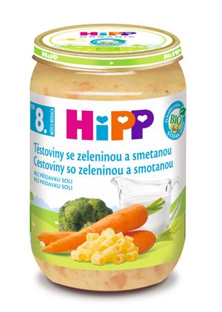 HiPP BIO Těstoviny se zeleninou a smetanou 220 g, 8m+