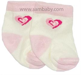 Tombis Dětské ponožky 30 krémové srdce