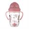 Canpol babies Nevylévací hrneček se slámkou a závažím 270ml BONJOUR PARIS růžový