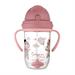 Canpol babies Nevylévací hrneček se slámkou a závažím 270ml BONJOUR PARIS růžový