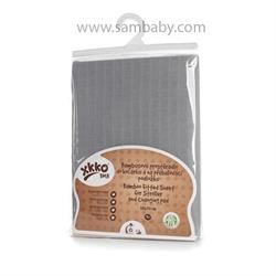 XKKO Bambusové prostěradlo s gumou BMB 50x70 - Baby Grey