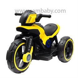 Baby Mix Dětská elektrická motorka POLICE žlutá