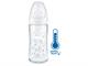 NUK First Choice+ láhev sklo s kontrolou teploty (240 ml) bílá