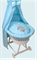 Amy Proutěný koš bílý s kompletním vybavením Fluffy modrý