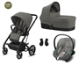 Cybex BALIOS S LUX 3in1 BLACK Soho Grey | black 2022 (kočárek, korba, autosedačka)