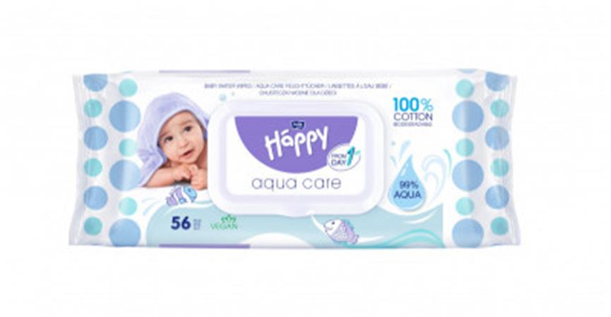 Bellahappy čistící ubrousky 56 Aqua care