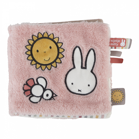 Little Dutch Textilní knížka s aktivitami králíček Miffy Fluffy Pink